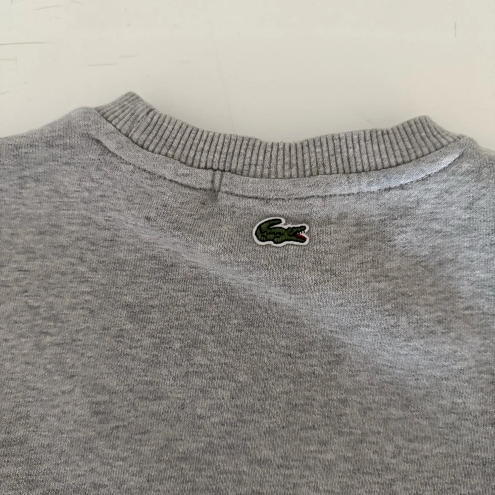 Lacoste Gray Sweatshirt with Crocodile Graphic and skirt size 6